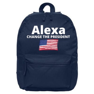 Alexa Change The President Funny USA 16 in Basic Backpack