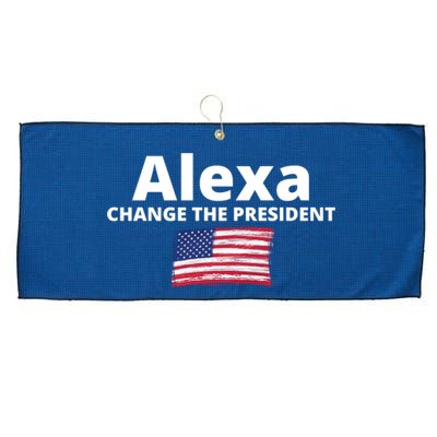 Alexa Change The President Funny USA Large Microfiber Waffle Golf Towel