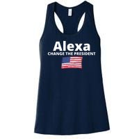 Alexa Change The President Funny USA Women's Racerback Tank