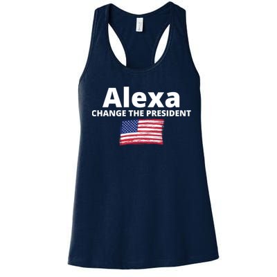 Alexa Change The President Funny USA Women's Racerback Tank