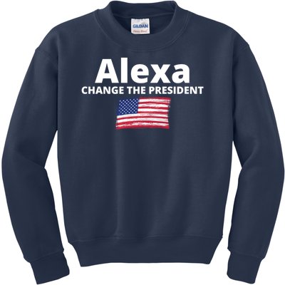 Alexa Change The President Funny USA Kids Sweatshirt