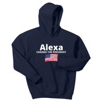 Alexa Change The President Funny USA Kids Hoodie