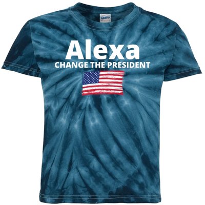 Alexa Change The President Funny USA Kids Tie-Dye T-Shirt