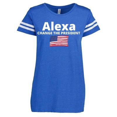 Alexa Change The President Funny USA Enza Ladies Jersey Football T-Shirt