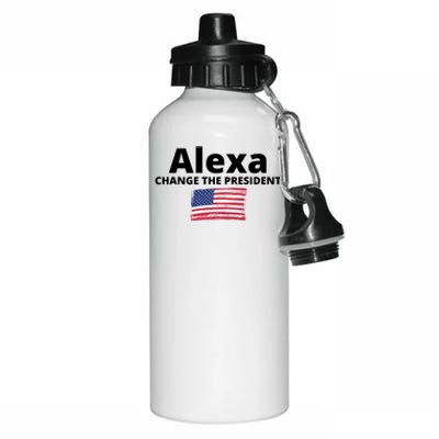 Alexa Change The President Funny USA Aluminum Water Bottle