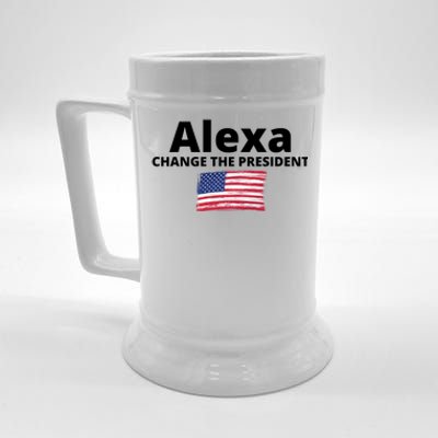 Alexa Change The President Funny USA Beer Stein