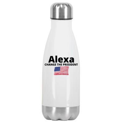 Alexa Change The President Funny USA Stainless Steel Insulated Water Bottle