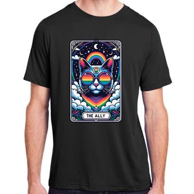 Ally Cat Tarot Card Pride Sunglasses Gay P.R.I.D.E Lgbtq Adult ChromaSoft Performance T-Shirt