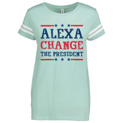 Alexa Change The President Funny Quote Humor Enza Ladies Jersey Football T-Shirt