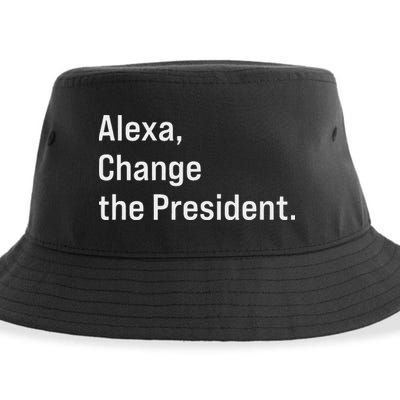 Alexa Change The President Anti Trump Funny Sustainable Bucket Hat