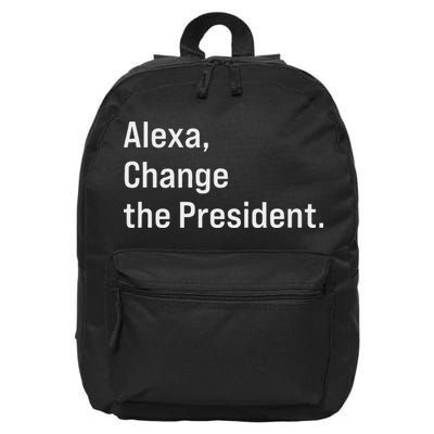 Alexa Change The President Anti Trump Funny 16 in Basic Backpack
