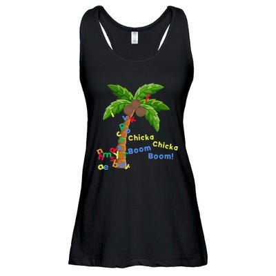 Alphabet Coconut Tree Chicka Chicka Boom Boom Ladies Essential Flowy Tank