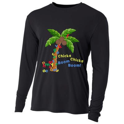 Alphabet Coconut Tree Chicka Chicka Boom Boom Cooling Performance Long Sleeve Crew