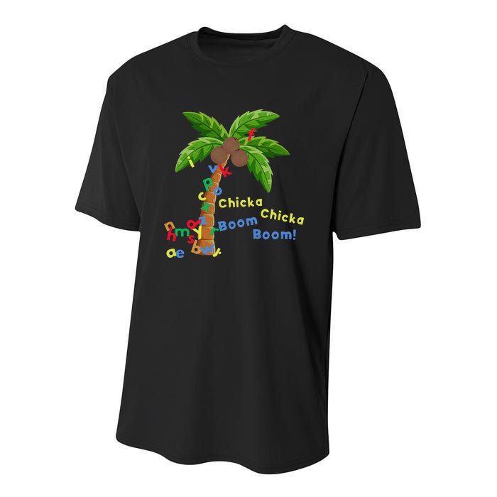 Alphabet Coconut Tree Chicka Chicka Boom Boom Youth Performance Sprint T-Shirt