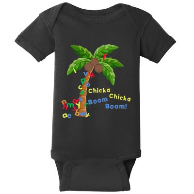 Alphabet Coconut Tree Chicka Chicka Boom Boom Baby Bodysuit