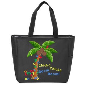 Alphabet Coconut Tree Chicka Chicka Boom Boom Zip Tote Bag