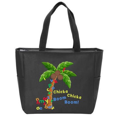 Alphabet Coconut Tree Chicka Chicka Boom Boom Zip Tote Bag