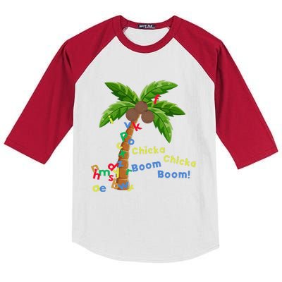 Alphabet Coconut Tree Chicka Chicka Boom Boom Kids Colorblock Raglan Jersey