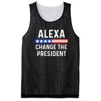 Alexa Change The President Funny Quote With USA Flag Mesh Reversible Basketball Jersey Tank