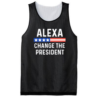 Alexa Change The President Funny Quote With USA Flag Mesh Reversible Basketball Jersey Tank