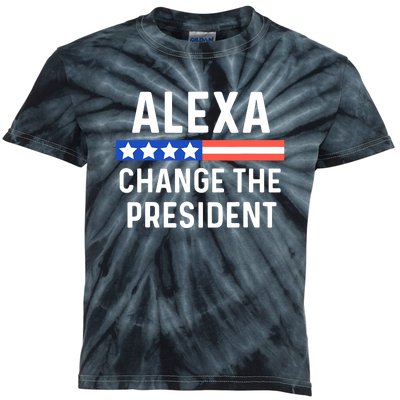 Alexa Change The President Funny Quote With USA Flag Kids Tie-Dye T-Shirt