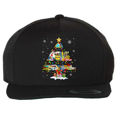 Art Christmas Tree Art Supplies Wool Snapback Cap