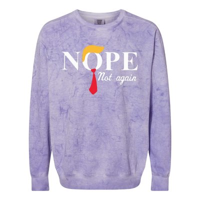 Anderson Cooper Trump Nope Not Again Jeras Ikehorn Colorblast Crewneck Sweatshirt