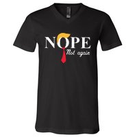 Anderson Cooper Trump Nope Not Again Jeras Ikehorn V-Neck T-Shirt