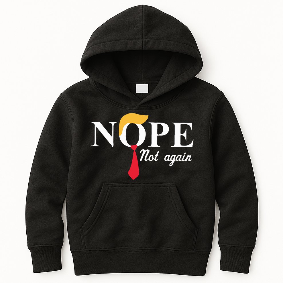 Anderson Cooper Trump Nope Not Again Jeras Ikehorn Kids Hoodie