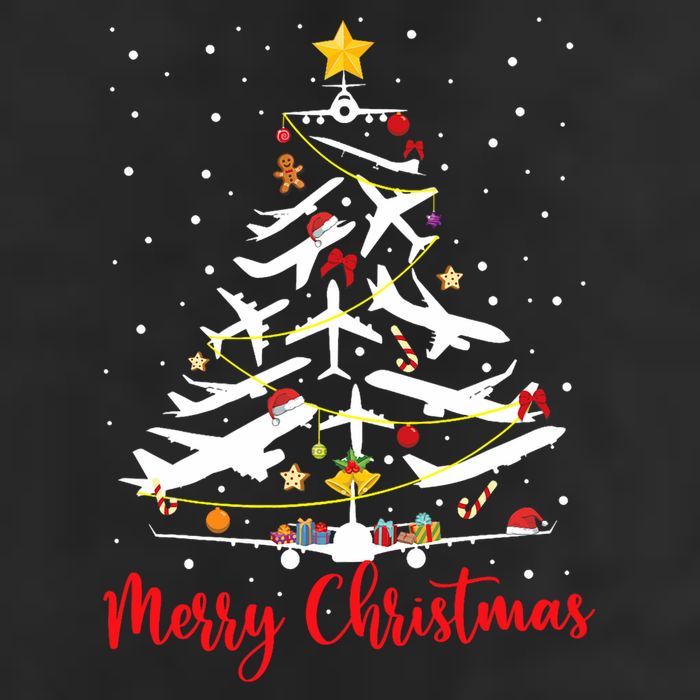 Airplane Christmas Tree Merry Christmas Most Likely Pilot Adult Drive Performance Visor
