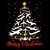 Airplane Christmas Tree Merry Christmas Most Likely Pilot Visor