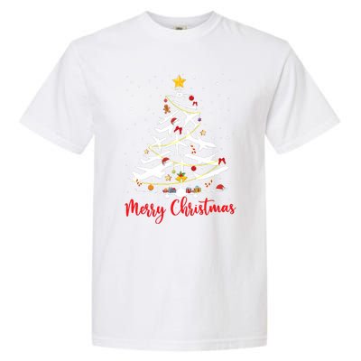 Airplane Christmas Tree Merry Christmas Most Likely Pilot Garment-Dyed Heavyweight T-Shirt