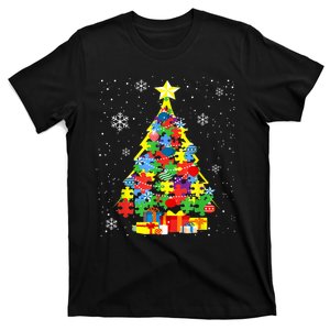 Autism Christmas Tree Gift For A Proud Autistic Person T-Shirt