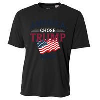 America Chose Trump Again Graphic Cooling Performance Crew T-Shirt