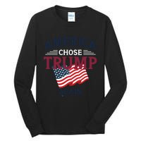 America Chose Trump Again Graphic Tall Long Sleeve T-Shirt