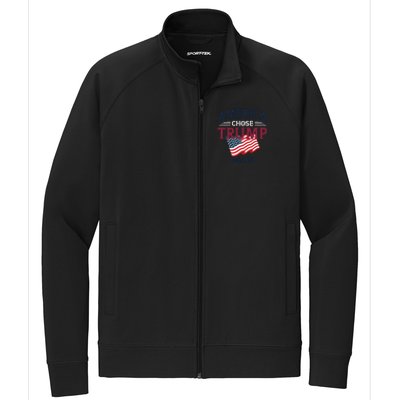 America Chose Trump Again Graphic Stretch Full-Zip Cadet Jacket