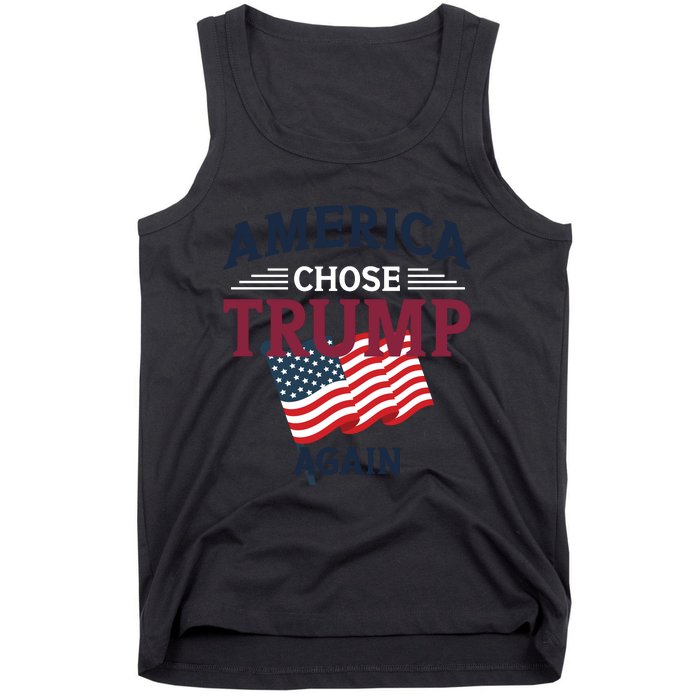 America Chose Trump Again Graphic Tank Top