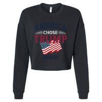 America Chose Trump Again Graphic Cropped Pullover Crew