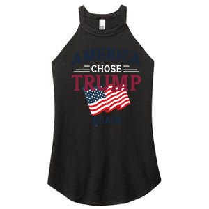 America Chose Trump Again Graphic Women's Perfect Tri Rocker Tank