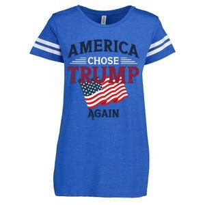 America Chose Trump Again Graphic Enza Ladies Jersey Football T-Shirt