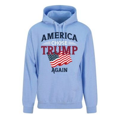 America Chose Trump Again Graphic Unisex Surf Hoodie