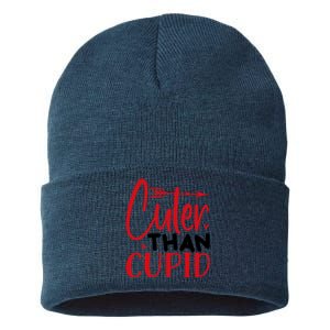 Arrow Cuter Than Cupid Valentine Day Gift Sustainable Knit Beanie