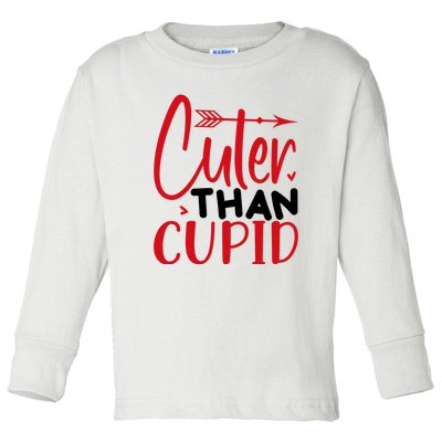 Arrow Cuter Than Cupid Valentine Day Gift Toddler Long Sleeve Shirt