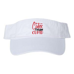 Arrow Cuter Than Cupid Valentine Day Gift Valucap Bio-Washed Visor