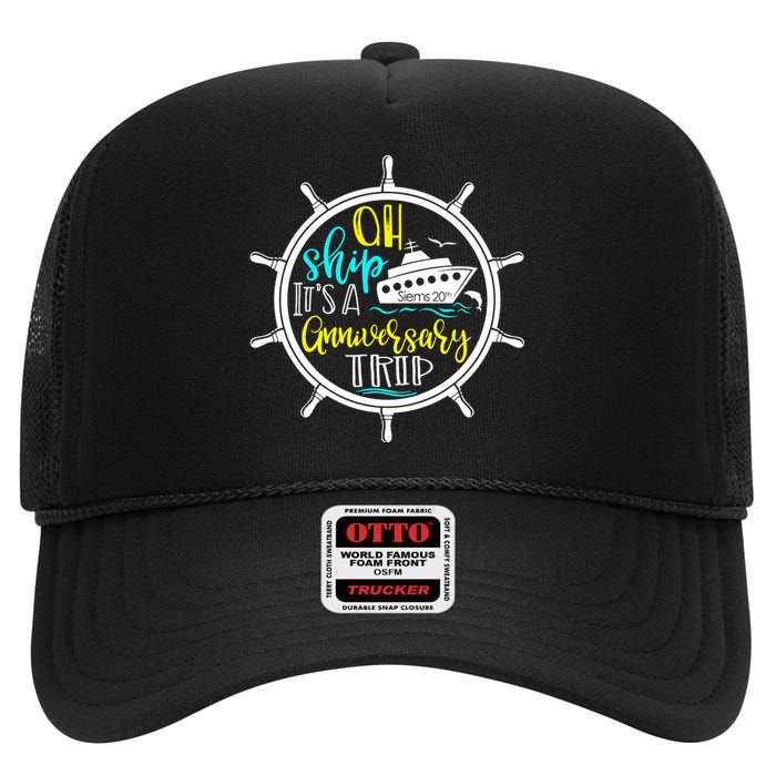 Anniversary Cruise Trip Vacation Crusing Matching Team Matching Family High Crown Mesh Back Trucker Hat