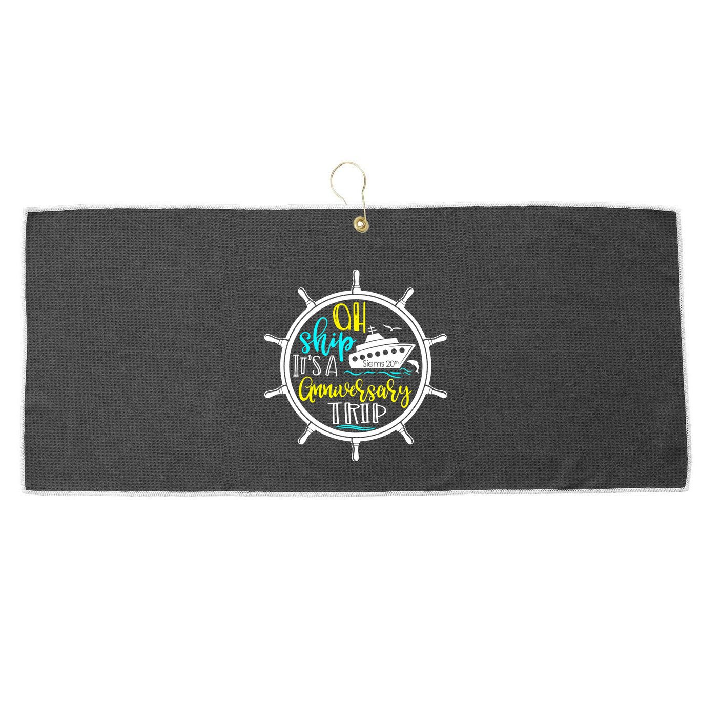 Anniversary Cruise Trip Vacation Crusing Matching Team Matching Family Large Microfiber Waffle Golf Towel