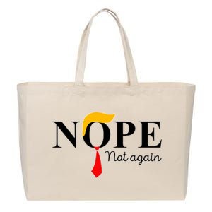 Anderson Cooper Trump Nope Not Again Jeras Ikehorn Cotton Canvas Jumbo Tote