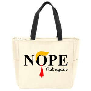 Anderson Cooper Trump Nope Not Again Jeras Ikehorn Zip Tote Bag