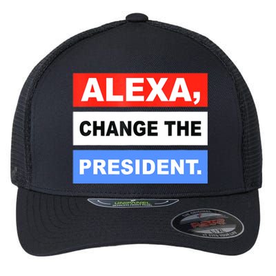 Alexa, Change The President Flexfit Unipanel Trucker Cap