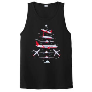 Airplane Christmas Tree Pilot Merry Christmas Xmas Tree PosiCharge Competitor Tank